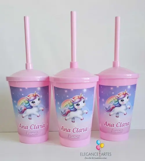 Copo Twister 400ml Unicórnio