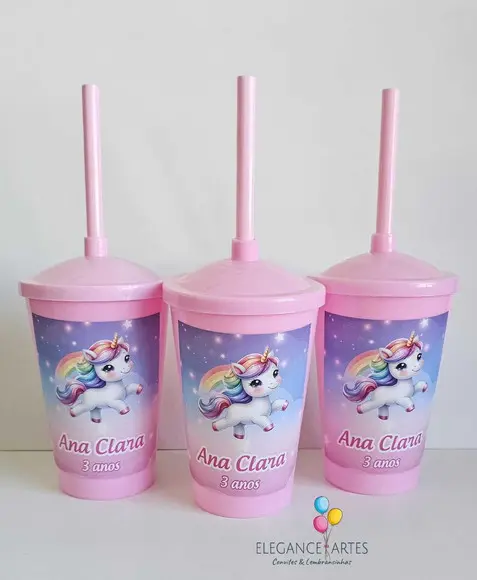 Copo Twister 400ml Unicórnio