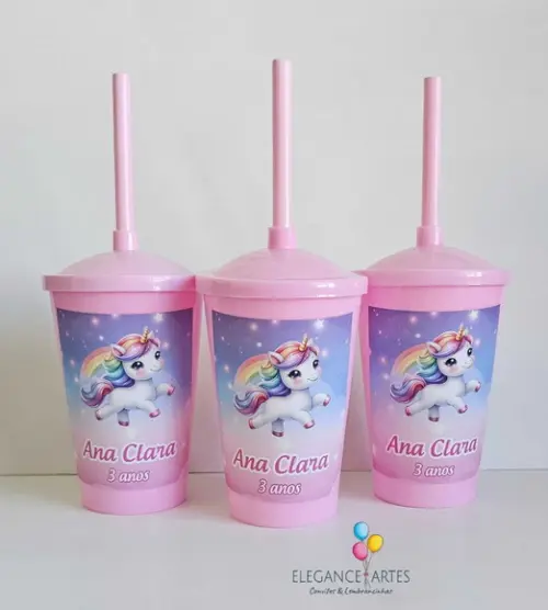 Copo Twister 400ml Unicórnio