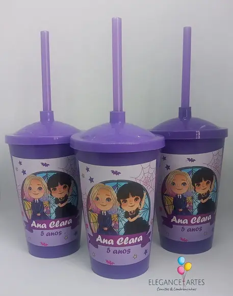 Copo Twister 400ml Wandinha Addams/ Família Addams