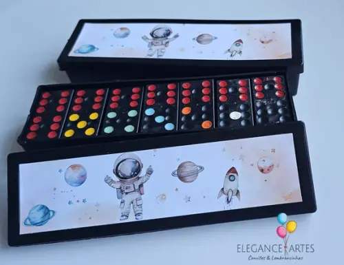 Dominó Astronauta Aquarela