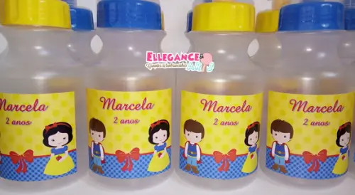 Garrafinha Squeeze Branca de Neve