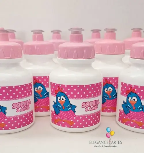 Garrafinha Squeeze Galinha Pintadinha