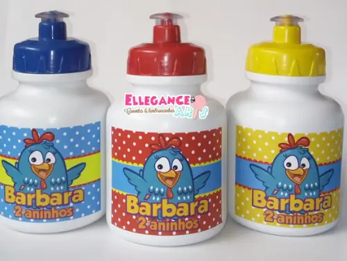 Garrafinha Squeeze Galinha Pintadinha