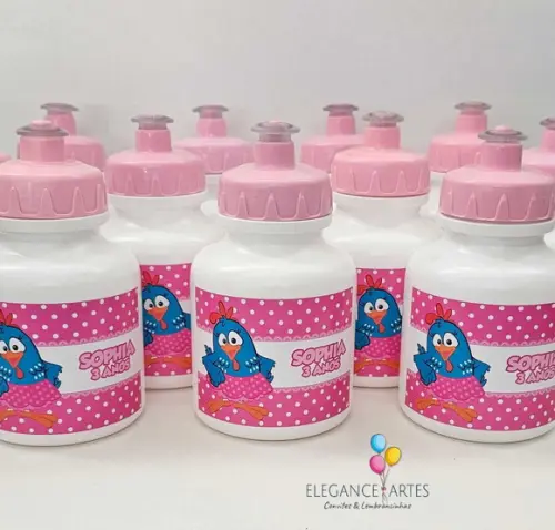 Garrafinha Squeeze Galinha Pintadinha