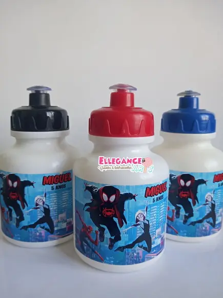 Garrafinha Squeeze Homem Aranha no Aranhaverso