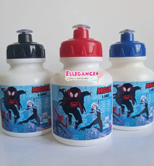 Garrafinha Squeeze Homem Aranha no Aranhaverso