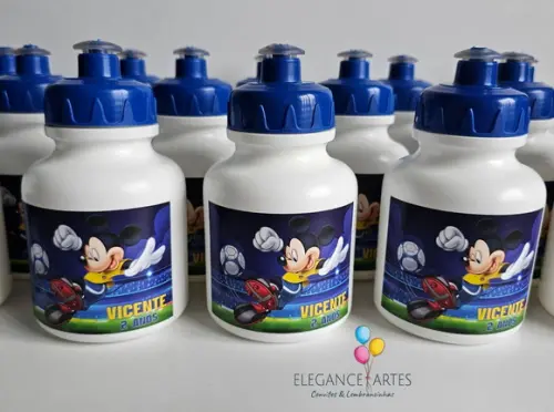 Garrafinha Squeeze Lembrancinha Mickey Futebol