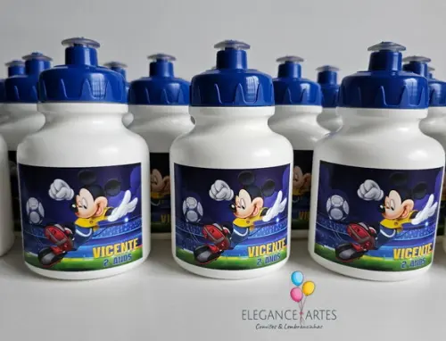 Garrafinha Squeeze Lembrancinha Mickey Futebol