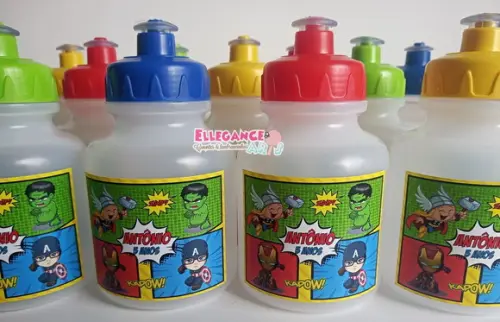 Garrafinha Squeeze Lembrancinha os Vingadores