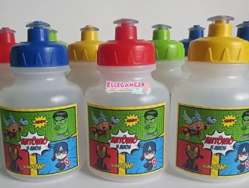 Garrafinha Squeeze Lembrancinha os Vingadores