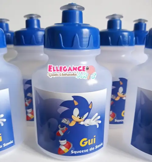 Garrafinha Squeeze Lembrancinha Sonic