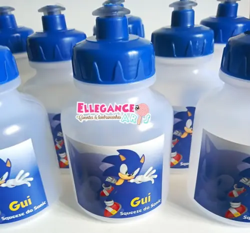 Garrafinha Squeeze Lembrancinha Sonic