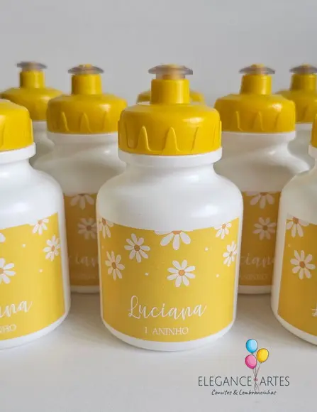 Garrafinha Squeeze Margaridas