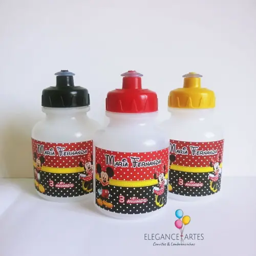 Garrafinha Squeeze Mickey e Minnie
