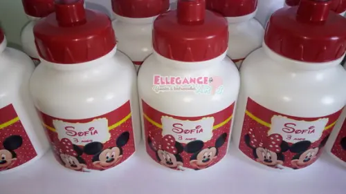 Garrafinha Squeeze Mickey e Minnie