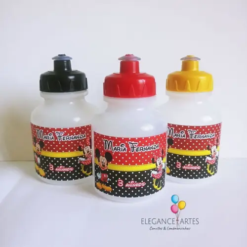 Garrafinha Squeeze Mickey e Minnie