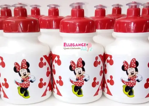 Garrafinha Squeeze Minnie Vermelha