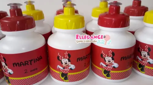 Garrafinha Squeeze Minnie Vermelha