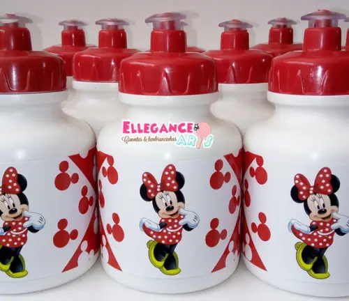 Garrafinha Squeeze Minnie Vermelha