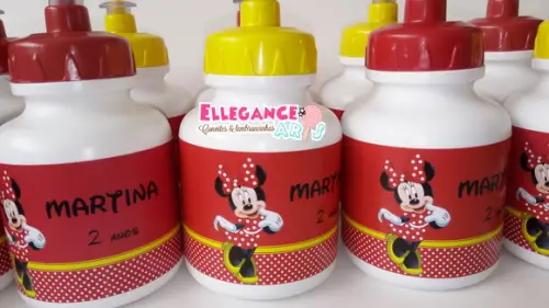 Garrafinha Squeeze Minnie Vermelha