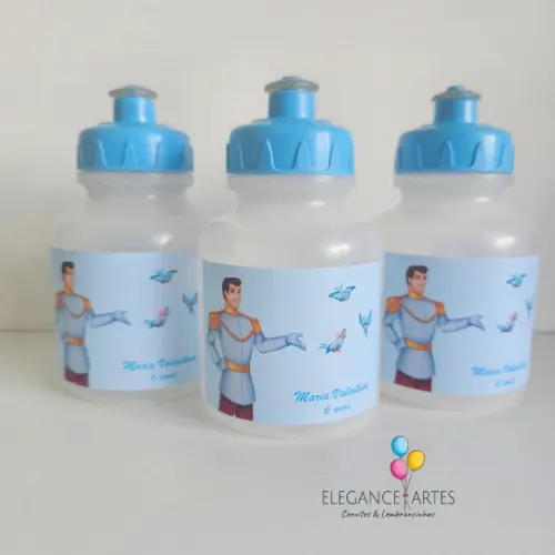 Garrafinha Squeeze Príncipe Cinderela