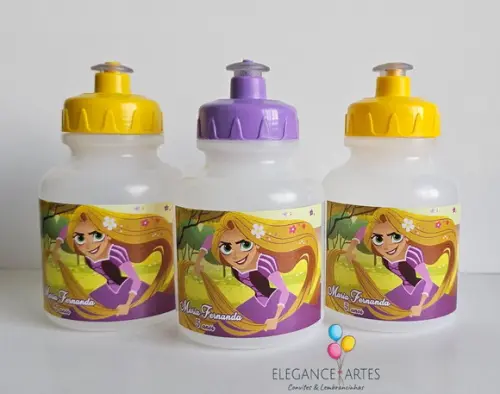 Garrafinha Squeeze Rapunzel Enrolados