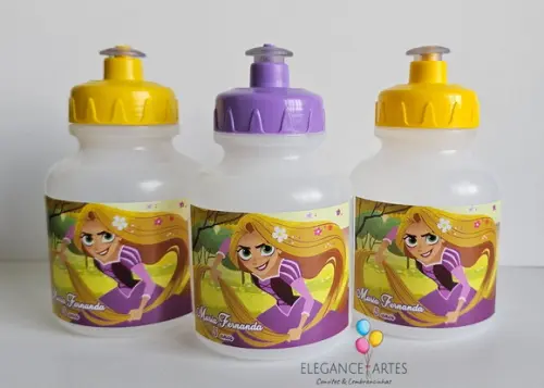Garrafinha Squeeze Rapunzel Enrolados