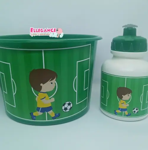 Kit Balde + Garrafinha Futebol