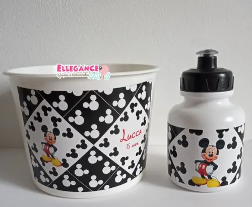 Kit Balde + Garrafinha Mickey