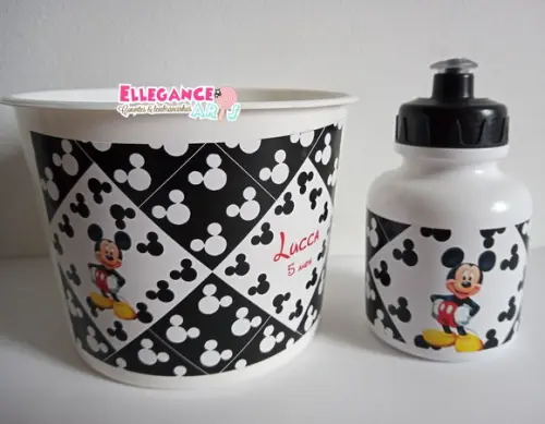 Kit Balde + Garrafinha Mickey