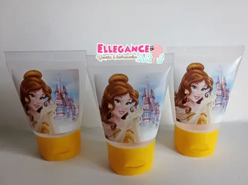 Lembrancinha a Bela e a Fera ( Álcool Gel)