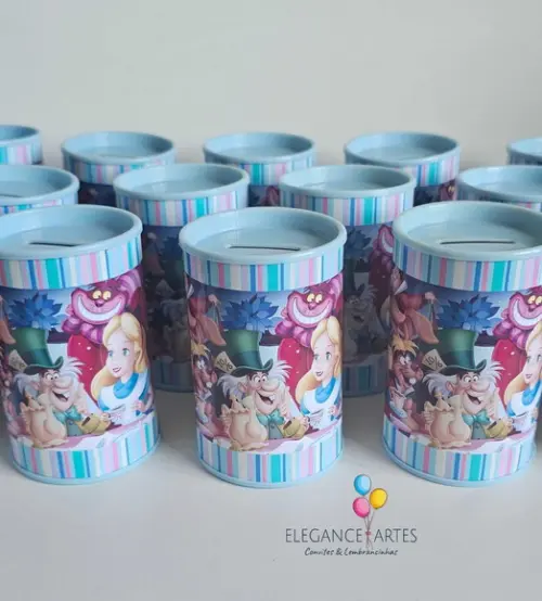 Lembrancinha Alice no País das Maravilhas - Cofrinho
