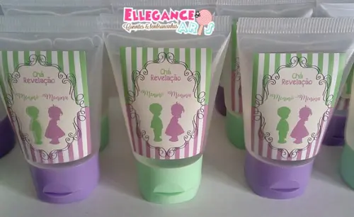 Lembrancinha Chá de Revelação Verde e Lilás