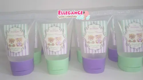 Lembrancinha Chá Revelação Verde e Lilás
