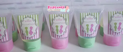 Lembrancinha Chá Revelação Verde e Rosa