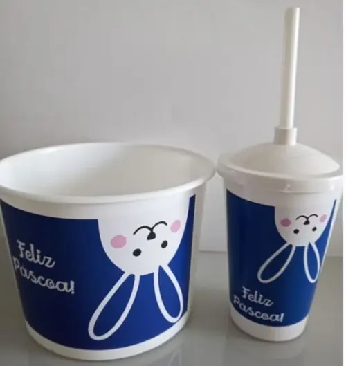 Lembrancinha Páscoa - Kit Baldinho + Copo
