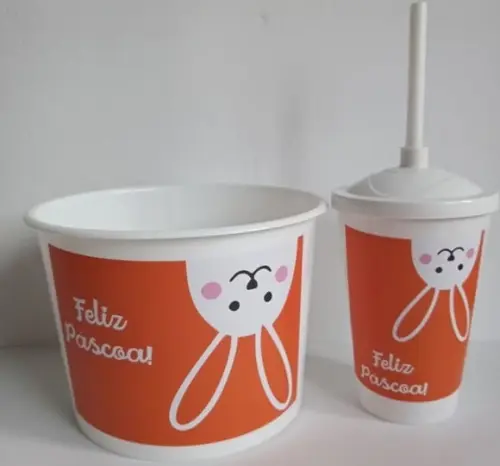 Lembrancinha Páscoa - Kit Baldinho + Copo
