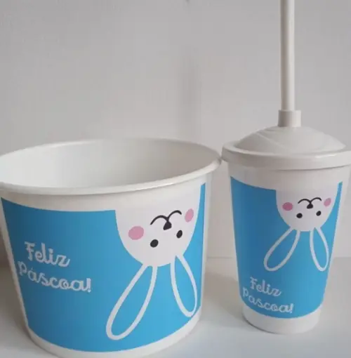 Lembrancinha Páscoa - Kit Baldinho + Copo