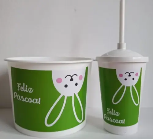 Lembrancinha Páscoa - Kit Baldinho + Copo