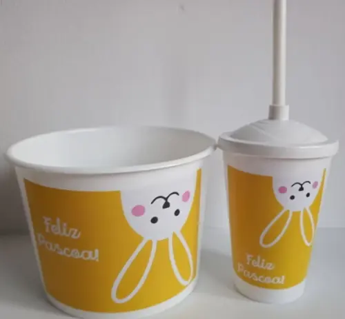 Lembrancinha Páscoa - Kit Baldinho + Copo