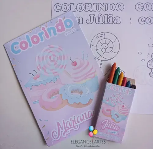 Livrinho para Colorir Confeitaria Candy