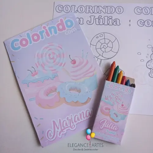 Livrinho para Colorir Confeitaria Candy