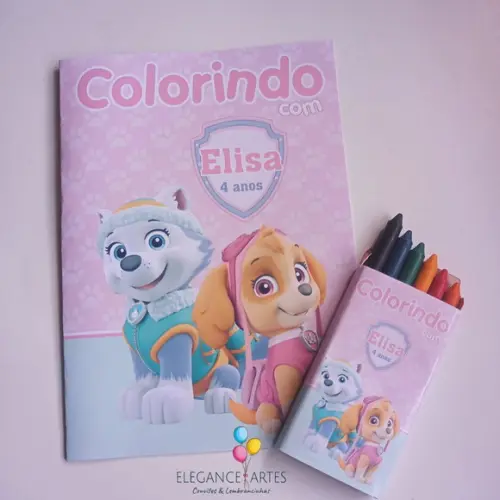 Livrinho para Colorir Skye e Everest Patrulha Canina