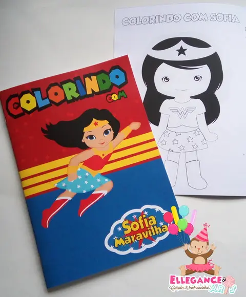 Livrinho para Colorir Mulher Maravilha