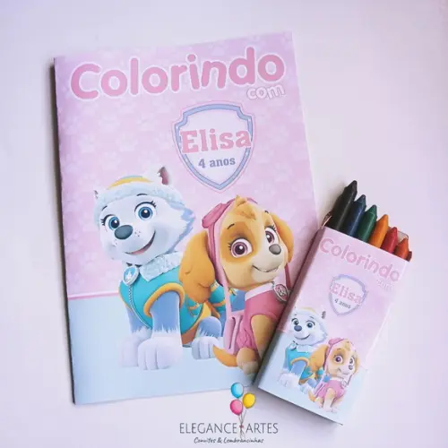 Livrinho para Colorir Skye e Everest Patrulha Canina