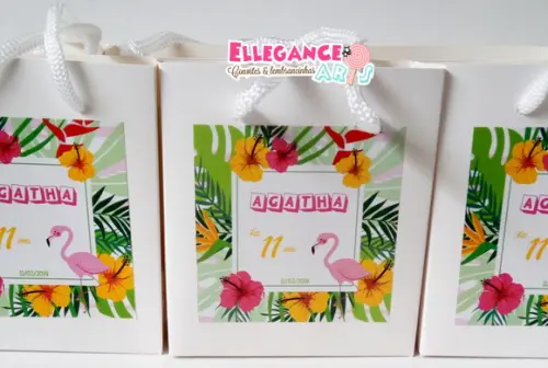 Mini Sacolinha Flamingo