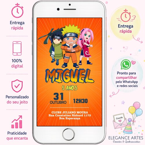 Convite Digital Naruto