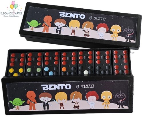 Dominó Personalizado Star Wars Cute - Lembrancinha Infantil