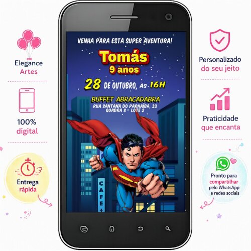 Convite Digital Superman